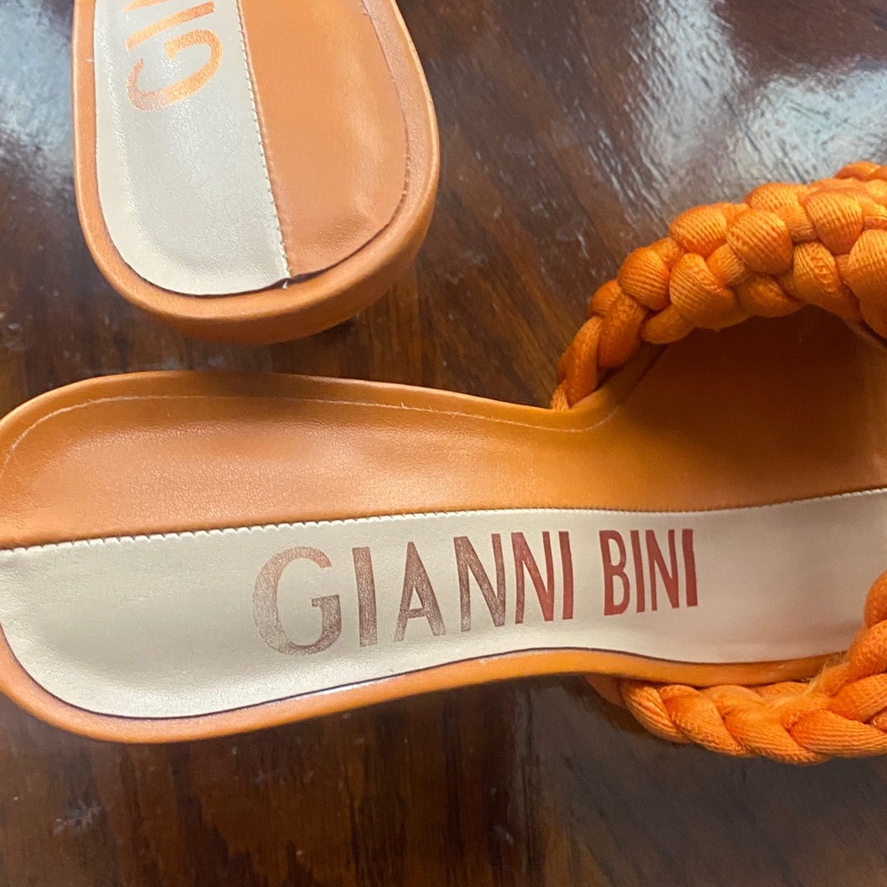 Gianni Bini Bold Orange Heels - Picture 4 of 5